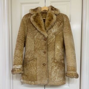Vintage Knights Tailor Ltd Tan Sheepskin Jacket for Women Size 10. NEW ZEALAND